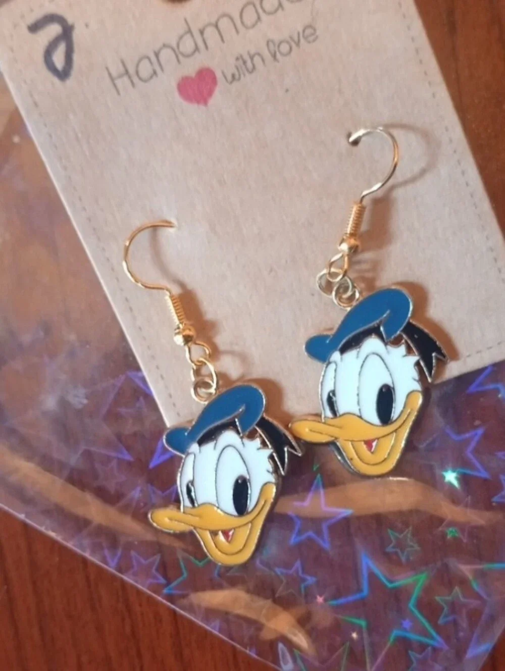 $8 Each Or Bundle 5/$20 Handmade Donald Duck Inspired Kids Earrings